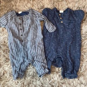 H&M striped button down onesies